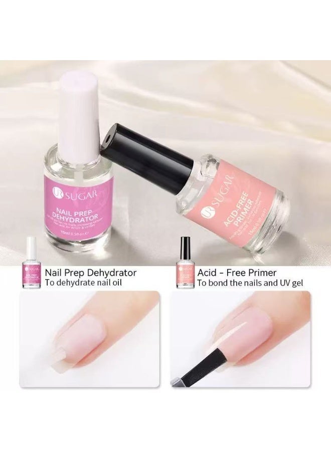 UR SUGAR 2 Pcs Professional Natural Nail DryerDryer with Acid-Free PrimerFor Acrylic NailsGel NailsNon-Acid UV Gel Nail PrimerSuper Binder - Image 2